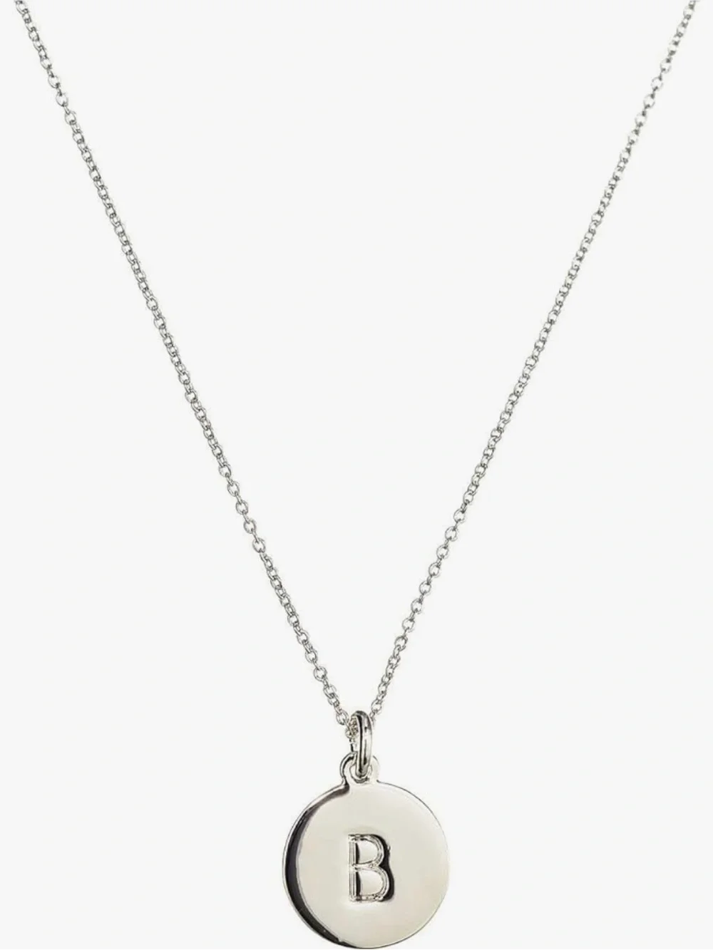Kate Spade New York Initial Pendant Necklace B Silver
